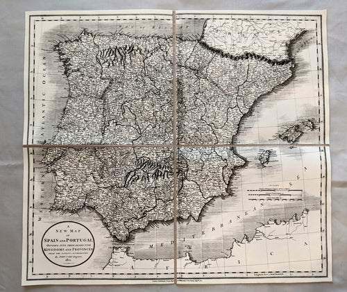 Map of Portugal and Spain - Napoleonic (1801)