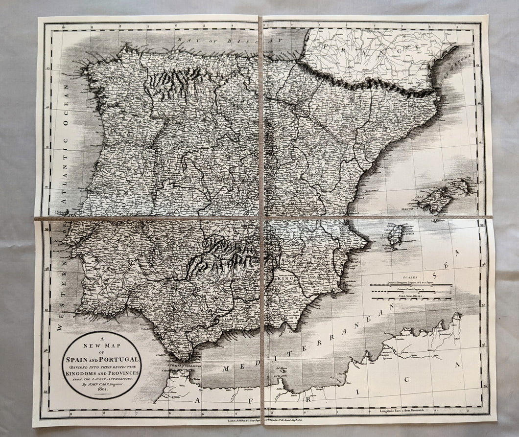 Map of Portugal and Spain - Napoleonic (1801)