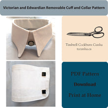 Load image into Gallery viewer, Victorian and Edwardian Removable Cuff and Collar Pattern
