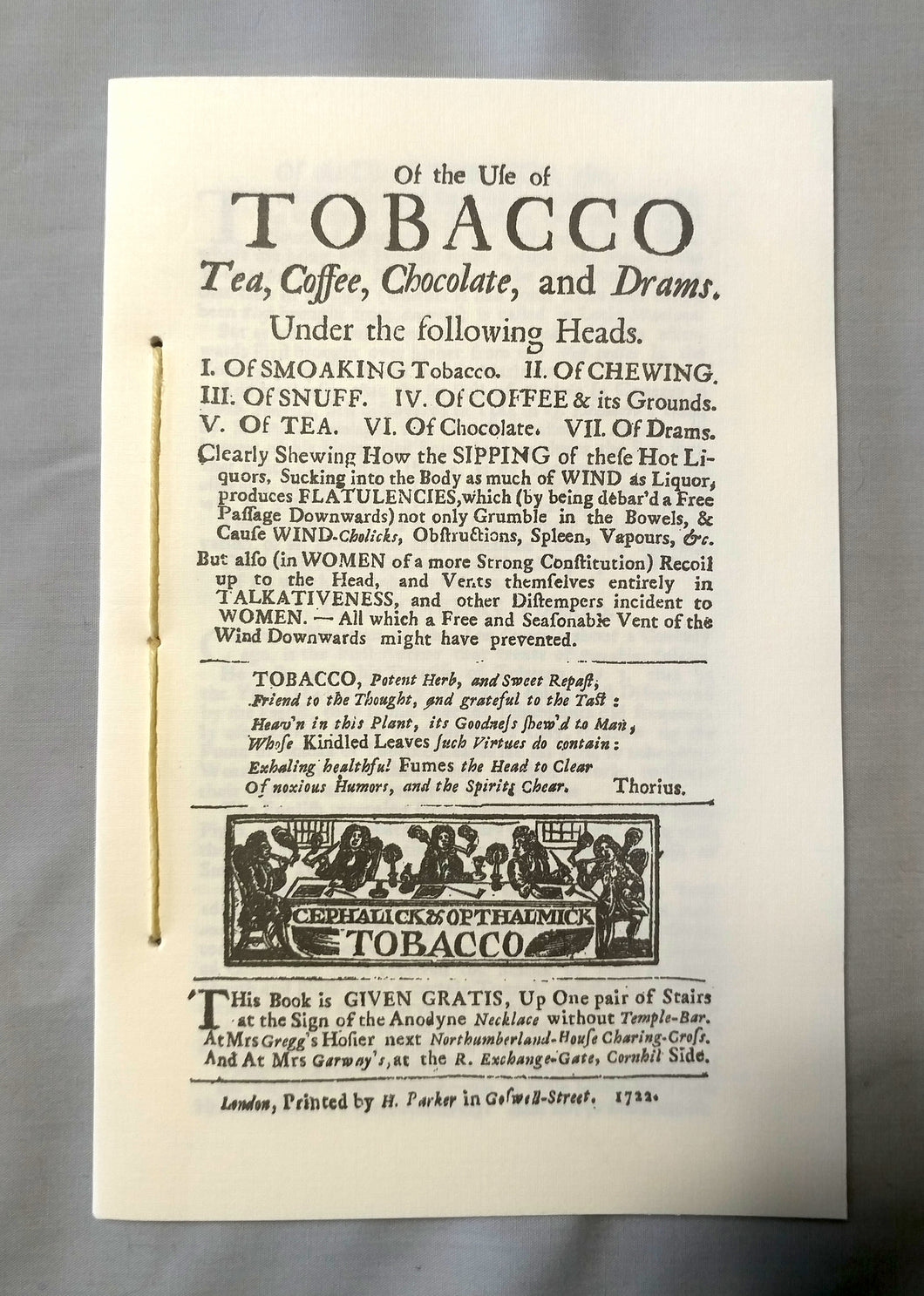 Of the Use of Tobacco, Coffee, Chocolate, and Drams