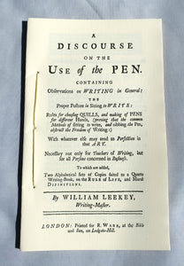 A Discourse on the Use of the Pen