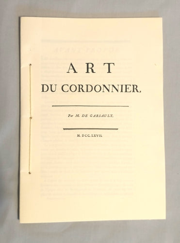 Art du Cordonnier - Garsault