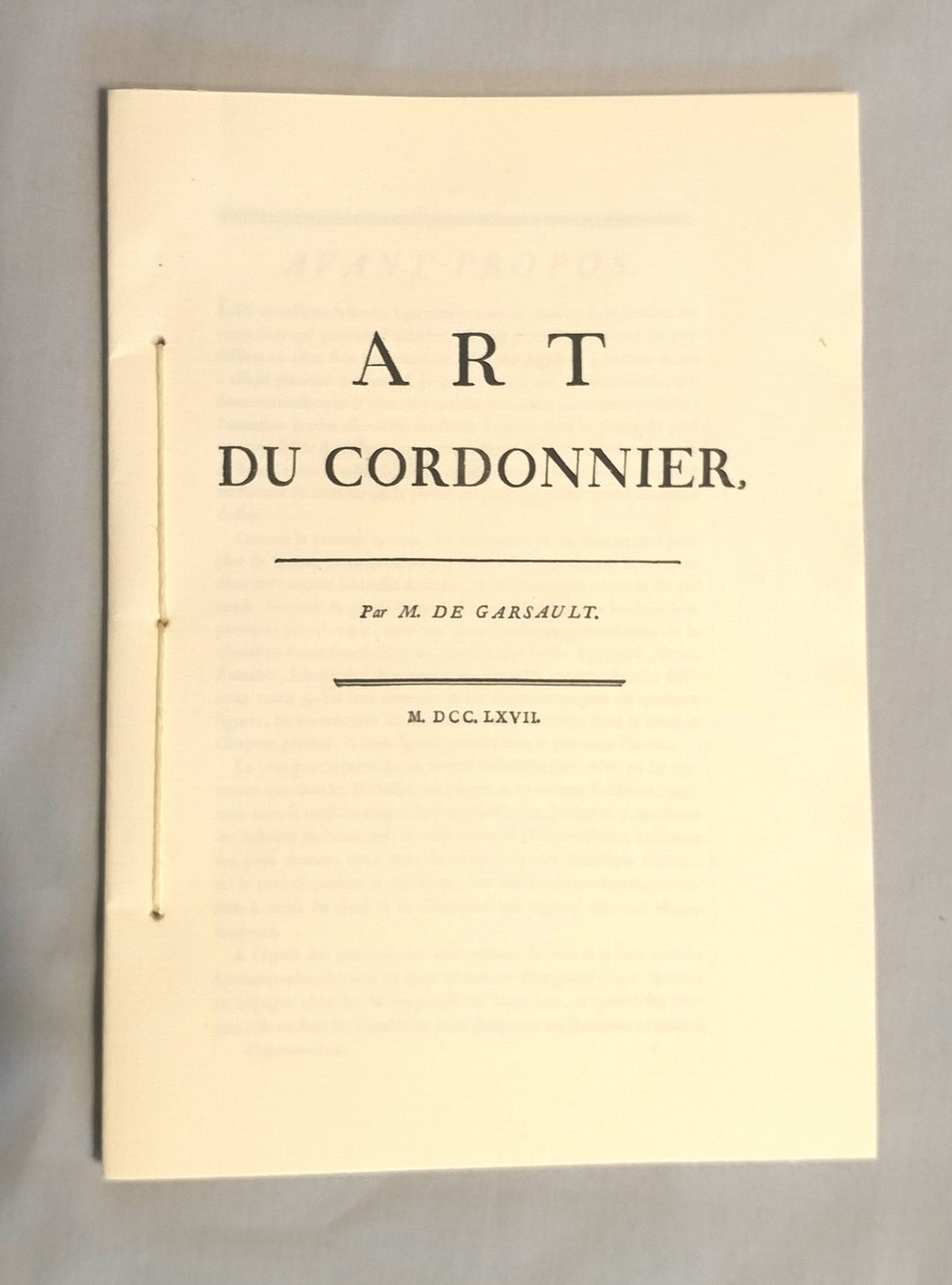 Art du Cordonnier - Garsault