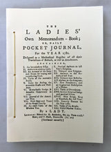 Load image into Gallery viewer, The Ladies; Own Memorandum Book; Or, Daily Pocket Journal