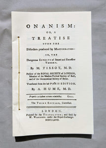 Onanism or, A Treatise upon the Disorders Produced by Masturbation
