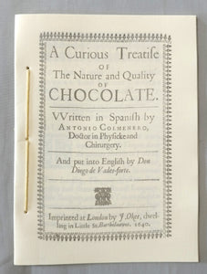 A Curious Treatise of the Nature and Quality of Chocolate