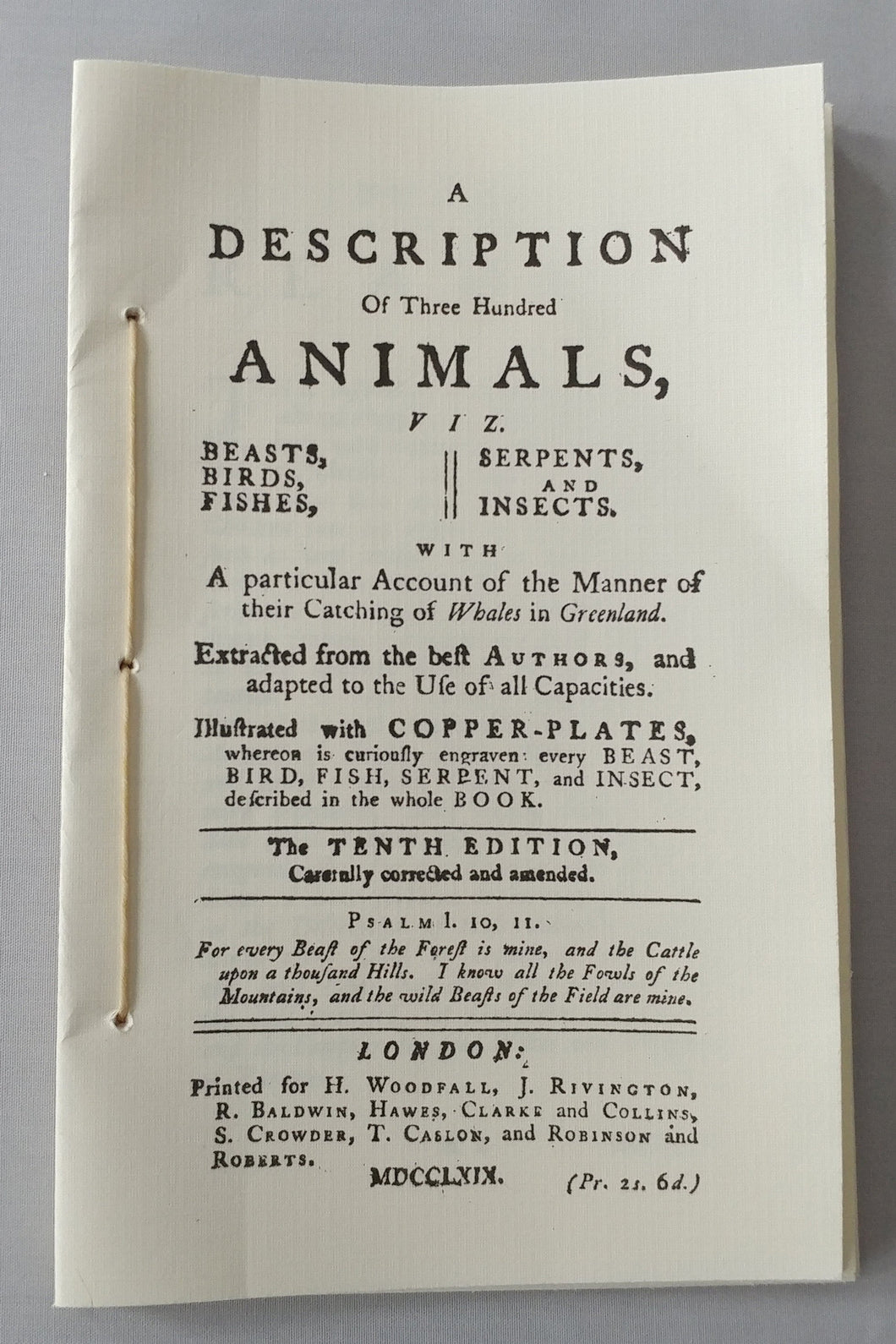 A Description of Three Hundred Animals