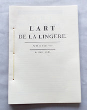 Load image into Gallery viewer, L&#39;Art de la Lingere - Garsault