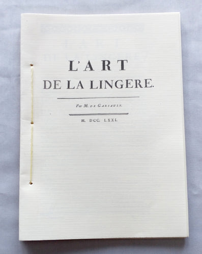 L'Art de la Lingere - Garsault