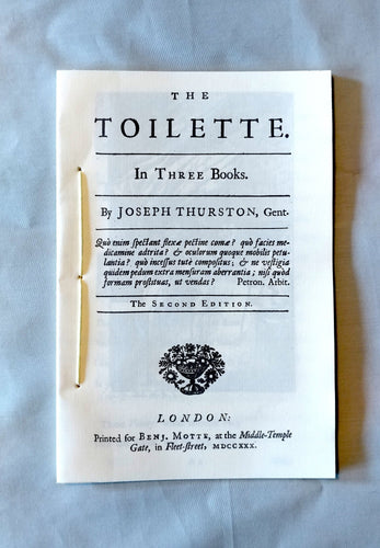 The Toilette, In Three Books