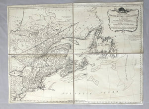 Map of Eastern Canada, New England and Quebec - 1776