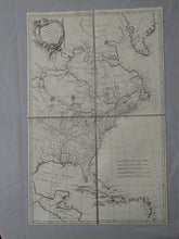 Load image into Gallery viewer, Map of the British, Spanish and French Colonies of North America and the Caribbean - 1779