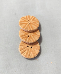 18th Century Carved Leather Naval Buttons